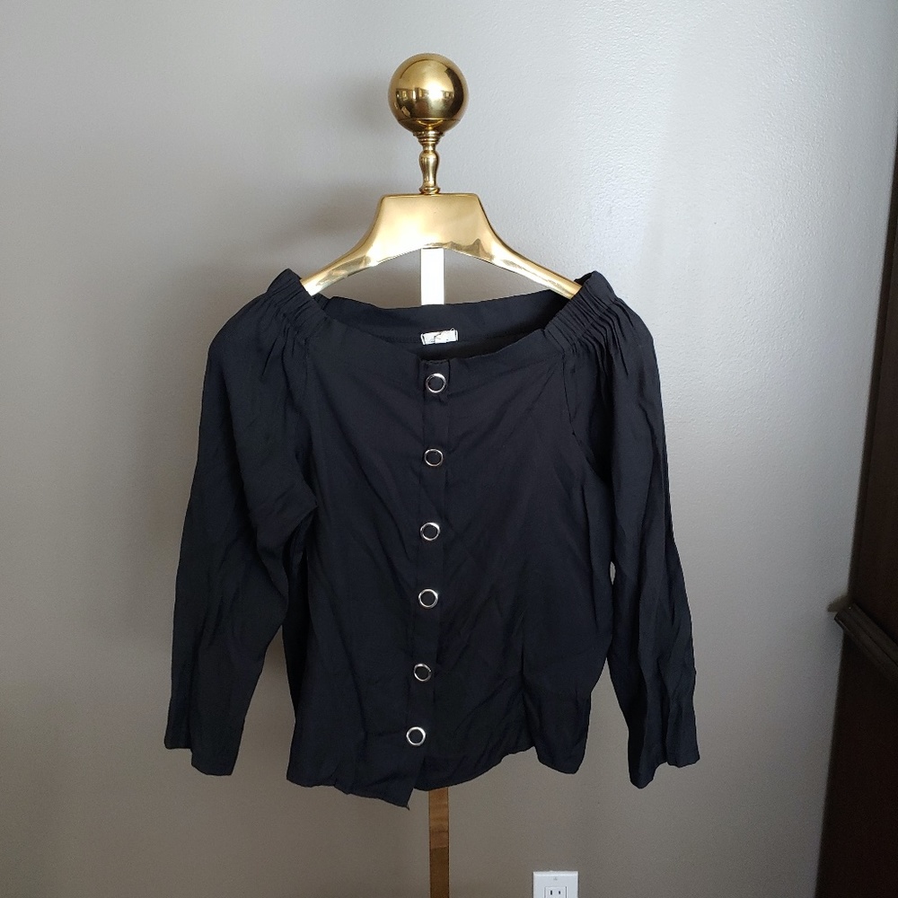 Black Off the Shoulder Blouse